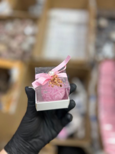 شمعة وردة دائرية